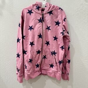 Primary Pink & Blue Star Zip Hoodie Sweatshirt